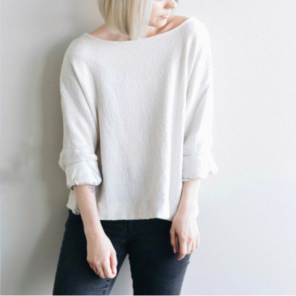 JAMIE + THE JONES open weave marble sweater - Picture 2 of 8